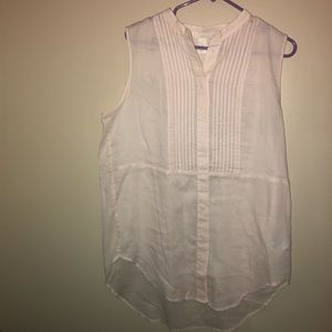 button up light pink tank